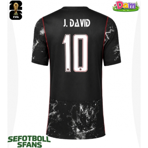 Kanada Jonathan David #10 Bortatröja Kvinnor VM 2026 Kortärmad